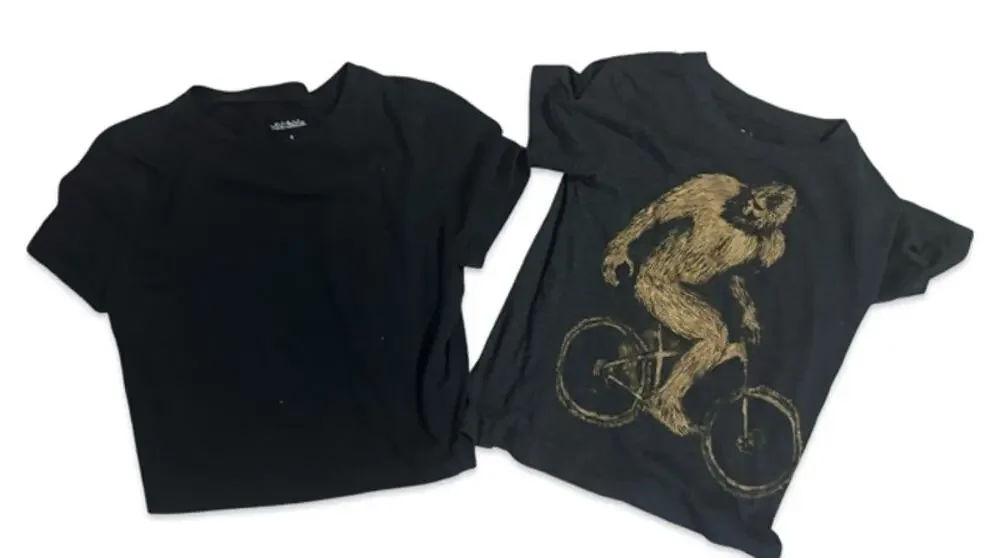 Lot 2 T-Shirts Sz 6/S Wild Fable Dark Cycle Black Monkey Bike Graphic
